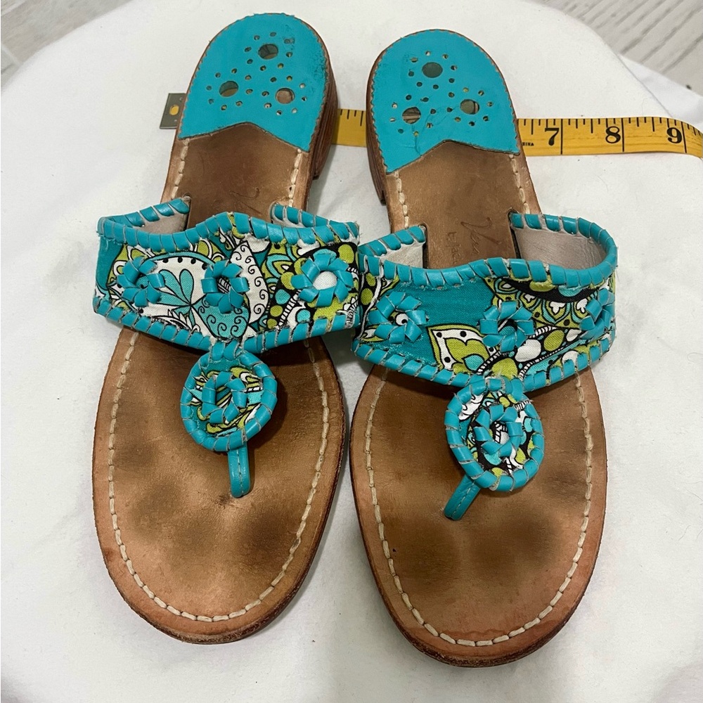Jack Rogers Vera Bradley Navajo Peacock Sandals, size 8M